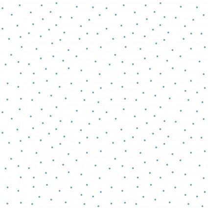 White/Teal Tiny Dots