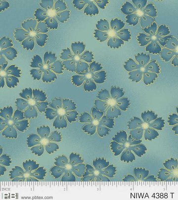 Niwa | Teal Blossoms