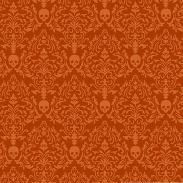 Spooky Night | Orange Damask