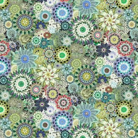 Floral Crochet 108" | Green