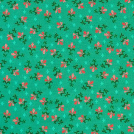 Diamonds & Flowers - Teal