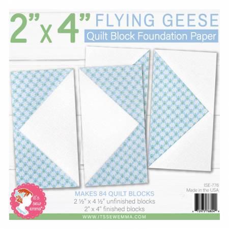 Flying Geese Foundation Paper| 2"x4"