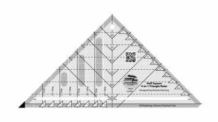 Half Square 4-in-1 Triangle Ruler