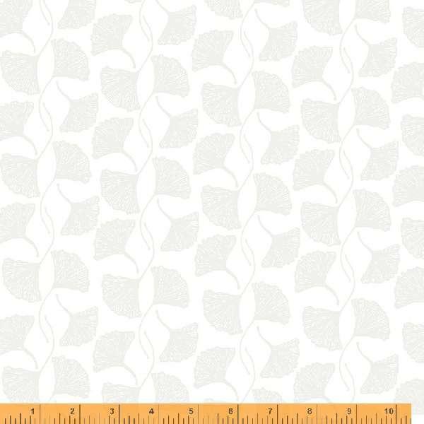 Maker's Collage | White on White Ginkgo Leaves