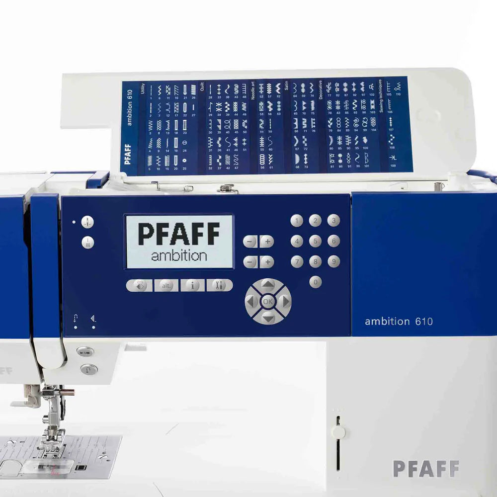 PFAFF® ambition™ 610 Blue Sewing Machine