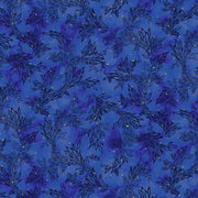 Painted Sea | Leafy Sea Trails - Dk Blue