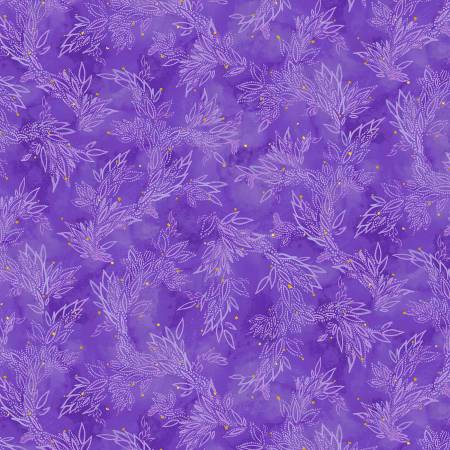 Painted Sea | Leafy Sea Trails - Purple