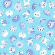 Cozy Cotton | Animals - Aqua
