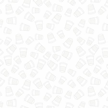 Sew Happy | White on White Thimbles