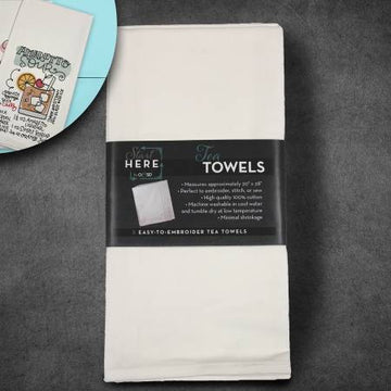 Tea Towels White 2pk