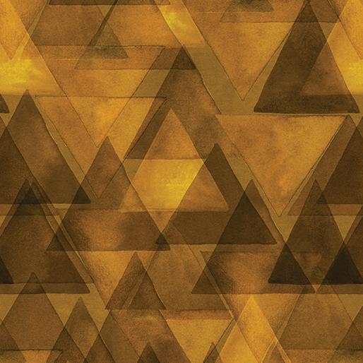 Watercolor Geometry | Gold Raining Triangles
