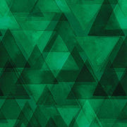 Watercolor Geometry | Green Raining Triangles