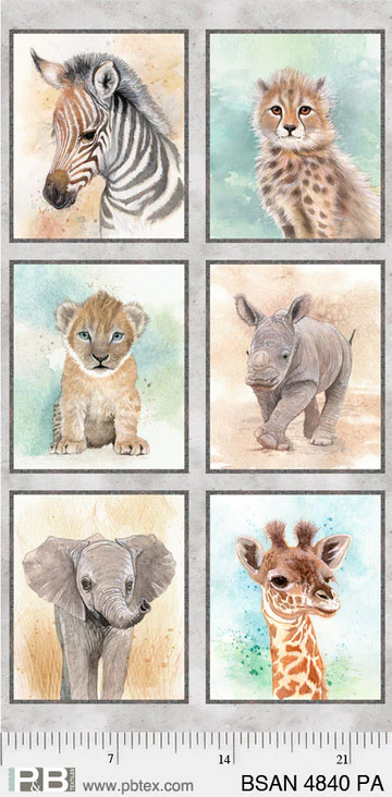 Baby Safari Animals | Block Panel