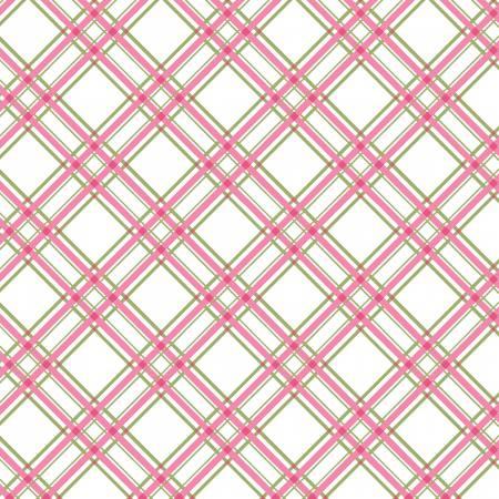 Pink Diagonal Plaid