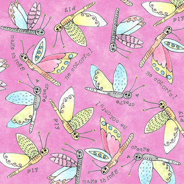 Potpourri Bright pink butterflies