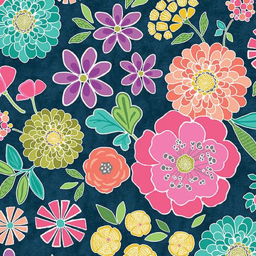 Sew Bloom | Navy Mid Floral