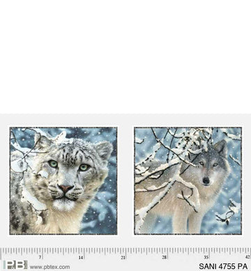 Snow Leopard / Wolf Panel