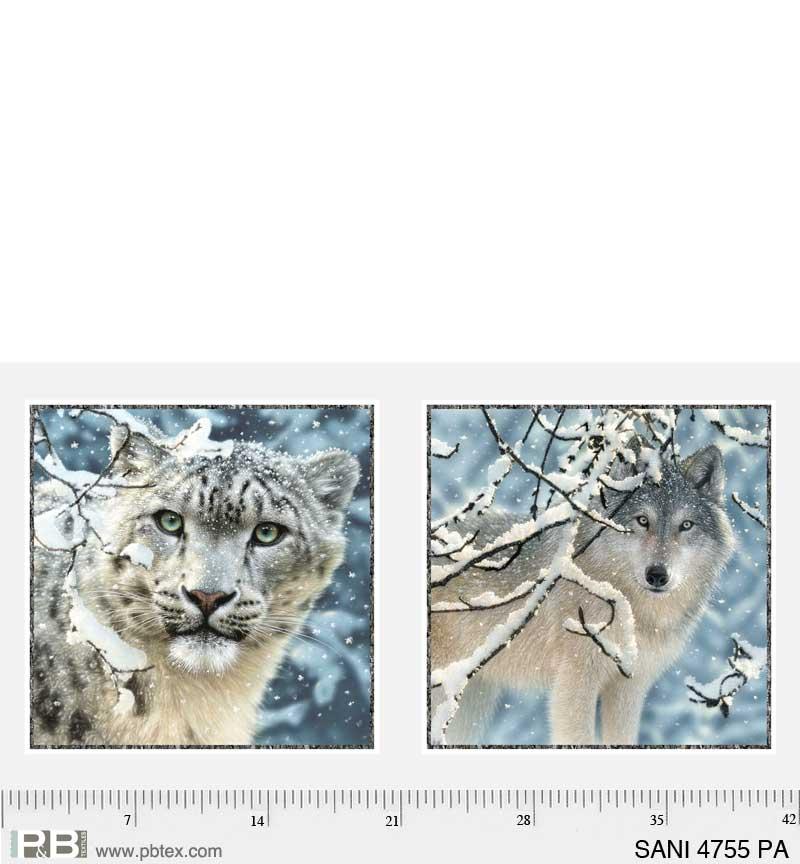Snow Leopard / Wolf Panel