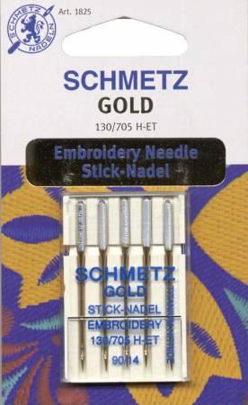 Schmetz Gold Titanium Embroidery Needle | 90/14
