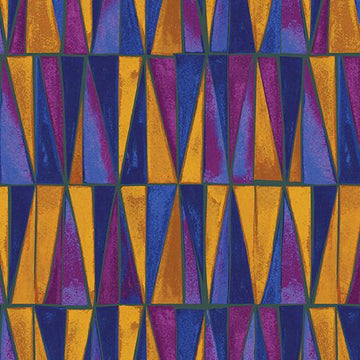 Watercolor Geometry | Purple/Gold Prism