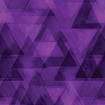 Watercolor Geometry | Purple Raining Triangles