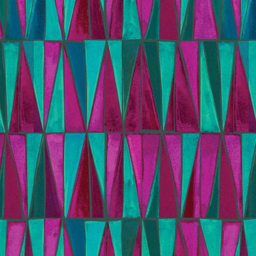 Watercolor Geometry | Teal/Pink Prism